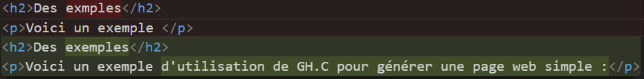 Exemple de suggestion